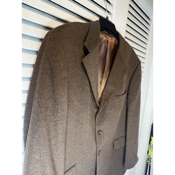 Arnold Brant Cashmere & Mink LUXURY Blazer Sport Coat Jacket Brown 42R - Picture 15 of 16